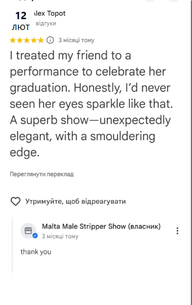 Hen party entertainment Malta review